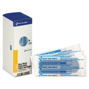 First Aid Only™ Refill For Smartcompliance General Cabinet, Blue Metal Detectable Bandages, 1 X 3, 40-box freeshipping - TVN Wholesale